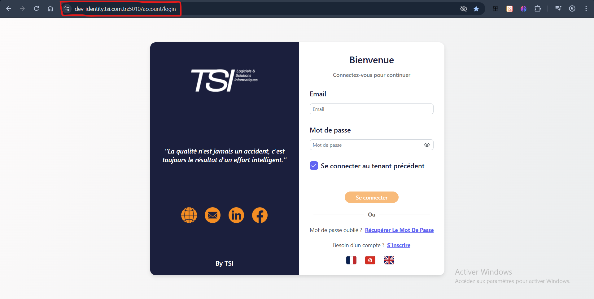 Url TSI ERP